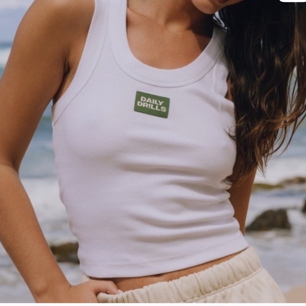 Daily Drills | White Logo Tank!! 🍸
